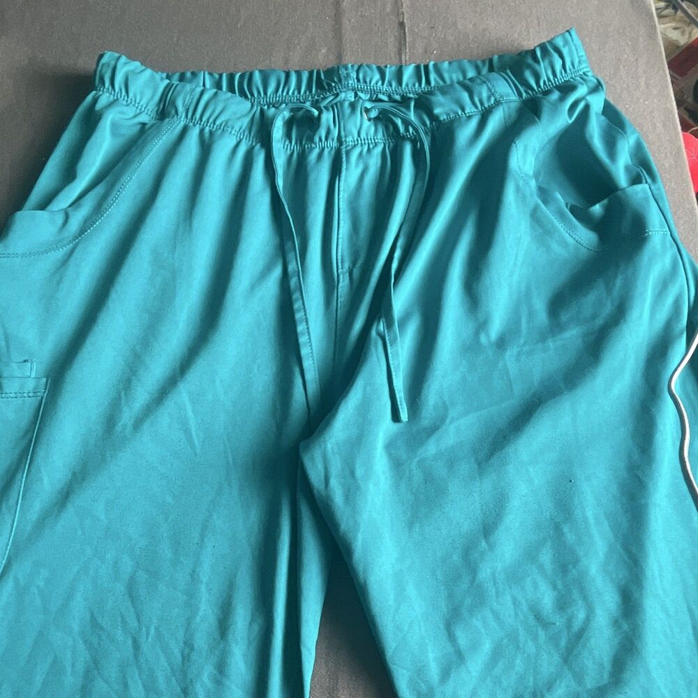 Healing Hands HH Works Scrub Pants Teal Solid Women's Medical XL-T Drawstring